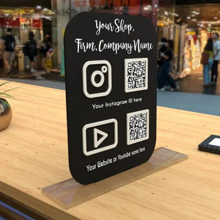 Custom Acrylic Social Media Stand - Signs Station & Printing