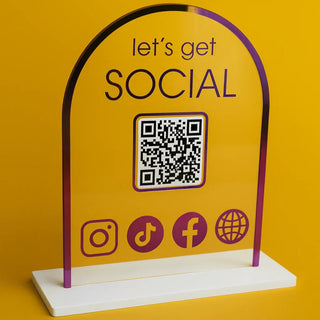 Custom Acrylic Social Media Stand - Signs Station & Printing