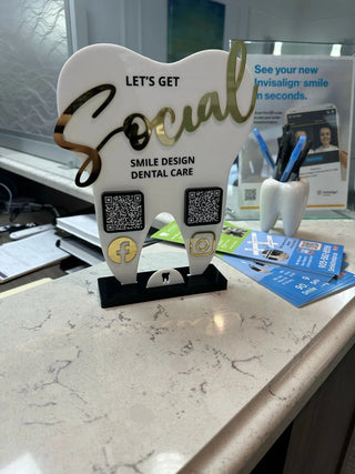 Custom Acrylic Social Media Stand - Signs Station & Printing