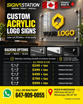 Custom Office Reception Signage - Signs Station & Printing