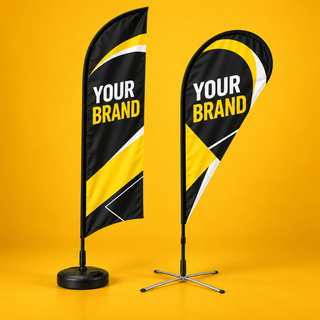 Custom Printed Feather & Teardrop Flags - Signs Station & Printing