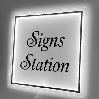 Indoor LED Custom Acrylic Backlit Sign - Signs Station & Printing